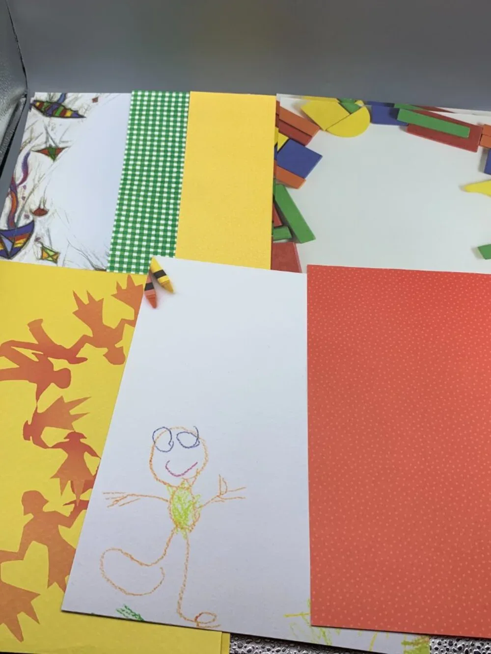 Assorted School Themed Scrapbook Paper and Pop-Out Shapes and Stickers